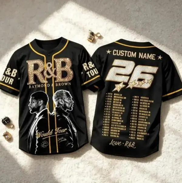 26 Legends Raymond & Brown Collectible Baseball Jersey - R&B Tour Hip Hop Graphic Unisex Fan Gift Tee Shirt