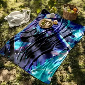 1 piece Zoro Swordsman Awakening HD Battle Scene themed flannel blanket, Cozy throw blanket - Oversized flannel sofa blanket, suitable for beds and sofas, modern geometric pattern design, all-season use, digital printing, 100% polyester material