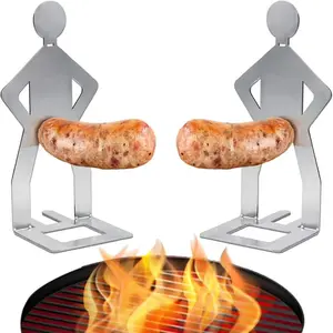New product: Prank Man-shaped Barbecue Grill, Universal Sausage Rack, Stainless Steel Barbecue Rack, Hot Dog Roasting Rack
