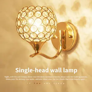 Nordic Light Luxury Crystal Rechargeable Wall Light LED Suitable for Stairway and Corridor Lighting Wall Light Bedroom Bedlight Simple Modern Living Room Wall Light