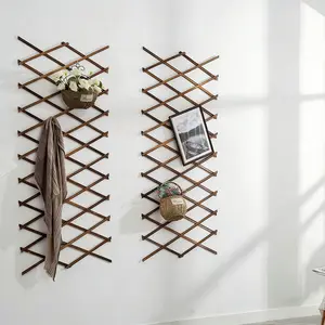 2PCS Wooden plant stand, retractable plant stand, garden climbing hanging wooden plant stand frame, plant stand fence, climbing vine support frame