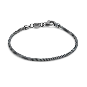 Cable Bracelet, Rhodium