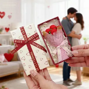 Handmade Knitted Wool Rose Bouquet, Perfect for Birthdays, Mother's Day, Wedding Anniversaries, Valentine's Day, Christmas, Teacher Appreciation, Beautiful Gift Box