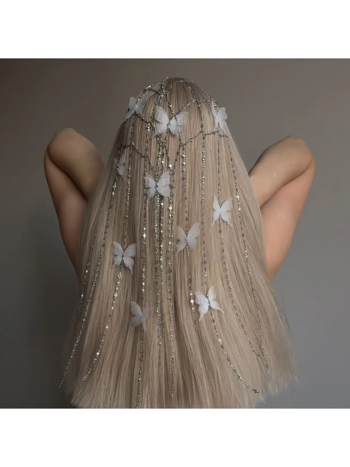 Butterfly Tassel Headband Elegant Hair Accessory High-end Fashion Fairy Hair Clip for Women Fashion Hair Accessories