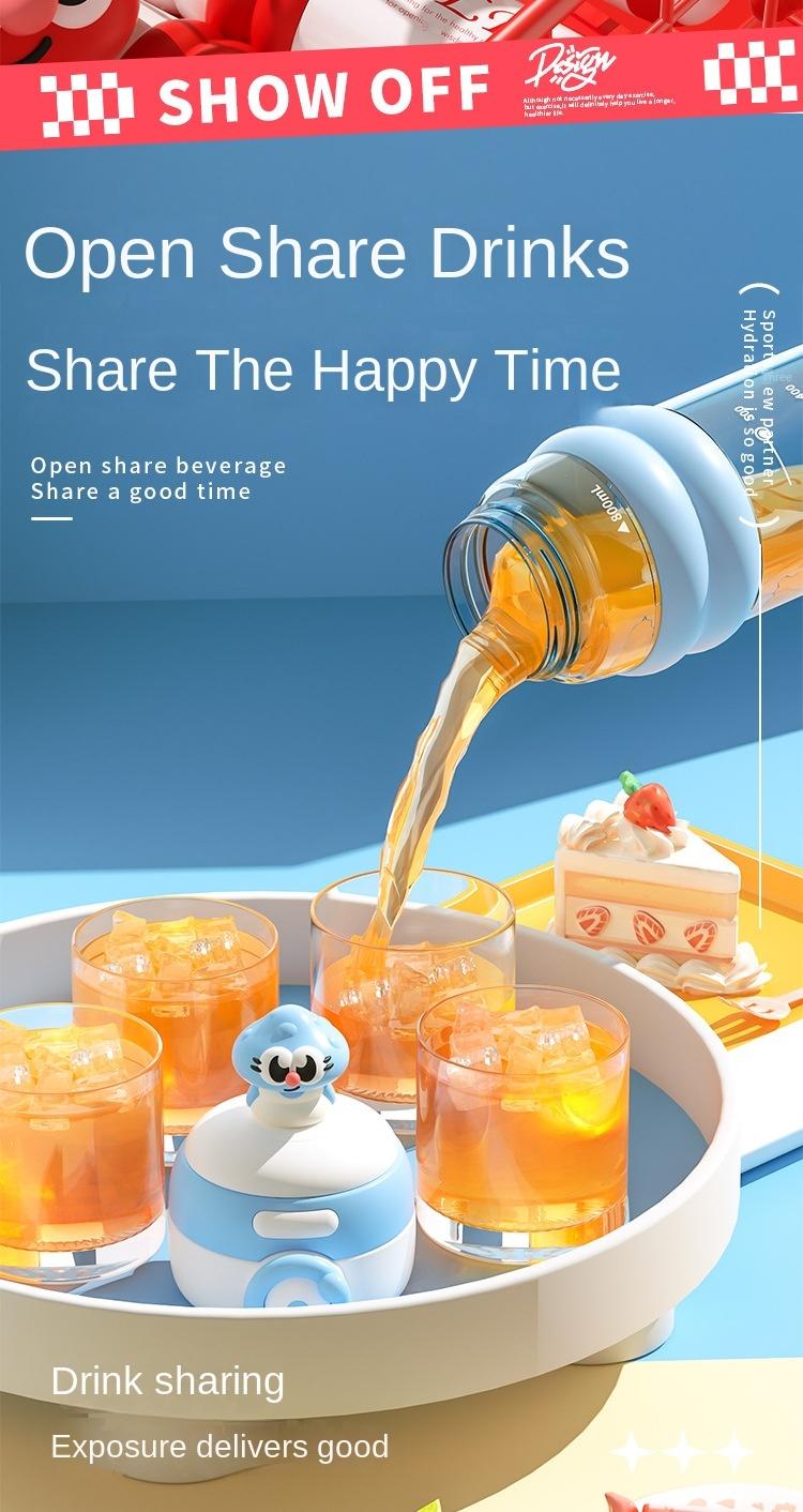 (Buy 2 at half price)28 oz Tritan portable sports water bottle, mug with handle and straw lid | reusable leak-proof cup, coffee mug | Christmas gift kids water