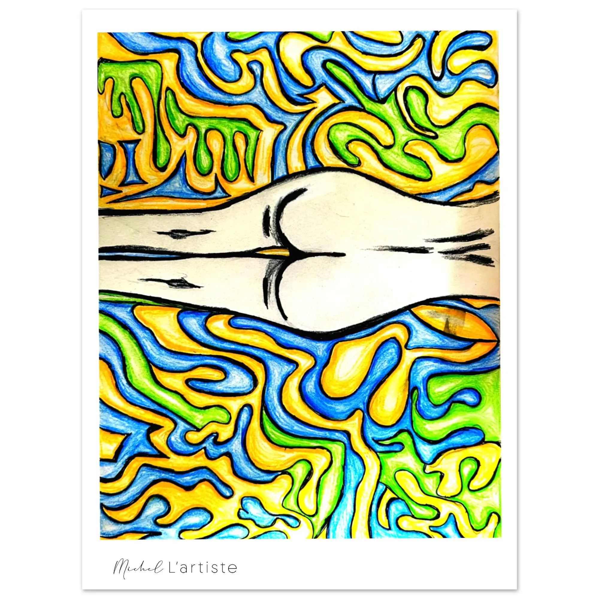 Ego Dissolved by Michel L’Artiste Premium Matte Paper Poste 18x24inch