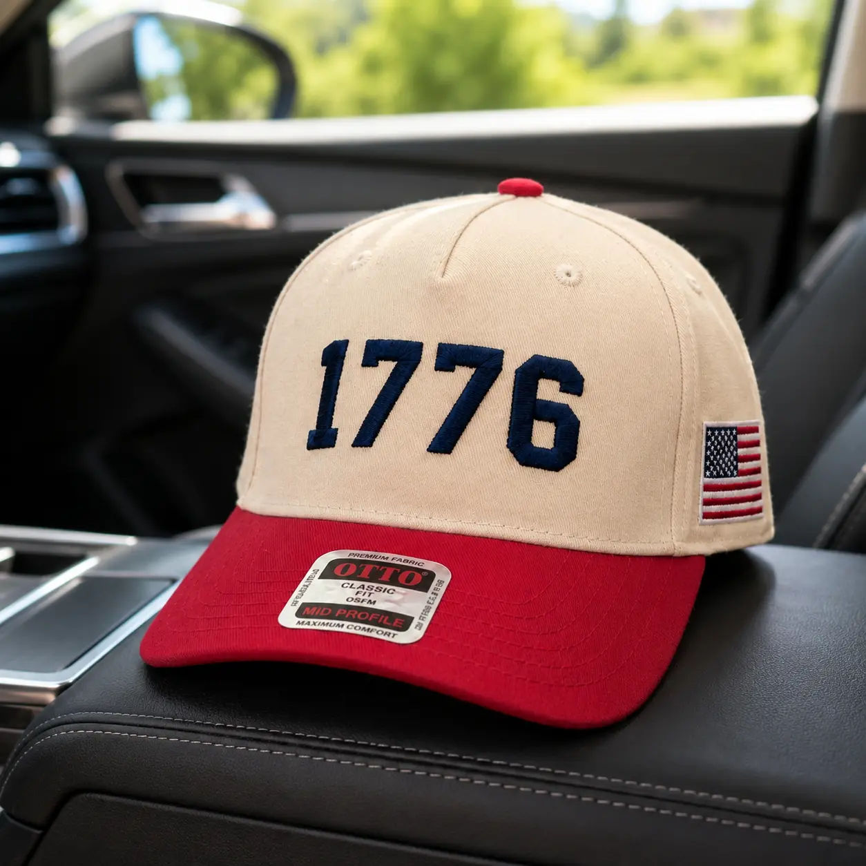 1776 Embroidered Trucker Hat, USA 250th Anniversary Cap, Patriotic 4th of July Hat, American Flag Snapback, Independence Day Baseball Cap