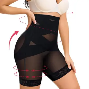 Shapewear Tummy Control Body Shaper High Waisted Butt Lifting Panties Shapewear Shorts Thigh Slimmer Lace