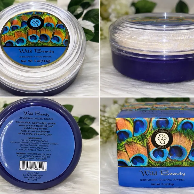 Elizabeth Style Wild Beauty Shimmering Dusting Powder – Silky Body Powder – 5 oz (141 g)