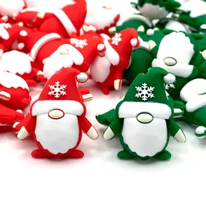 Merry Gnomemas! 3D Silicone Focal Beads - Christmas Gnome DIY Craft Supplies for Gifts Beaded Beading