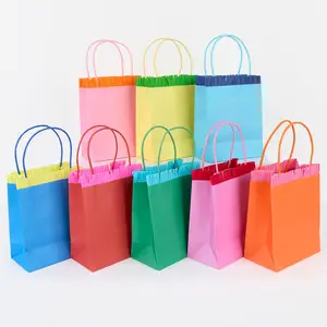 Bright Fringed Party Bags (x 8)
