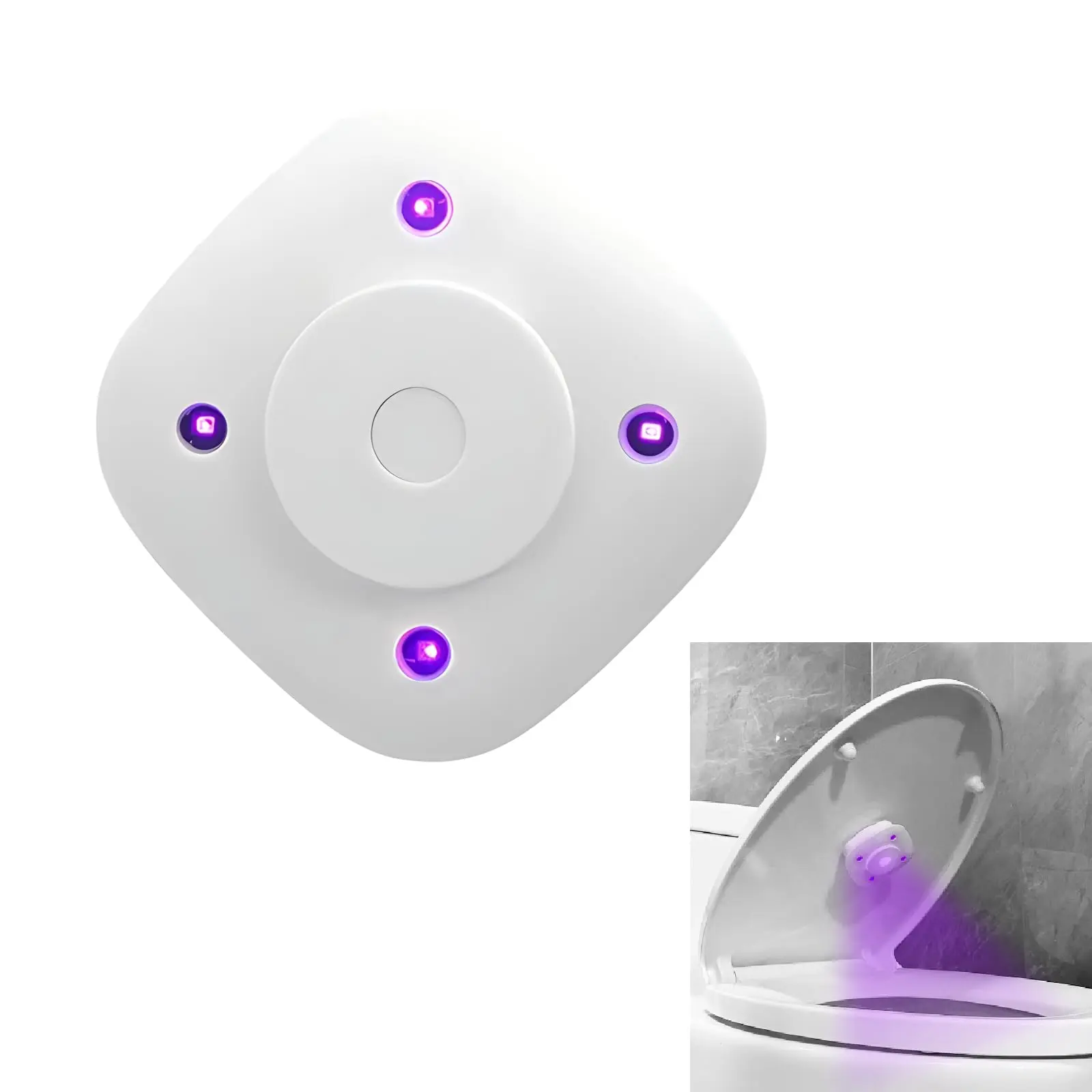 1pc Motion Sensor Toilet Night Light - Batteries Included (Yes), Auto-Activation, Auto Shut-Off LED Lamp, Gentle Ambient Glow, Waterproof Silicone Seal, Secure Discreet Fit for Toilet Lid, Easy Setup Long-Lasting Quality Bathroom Accessory, Fits Securely,