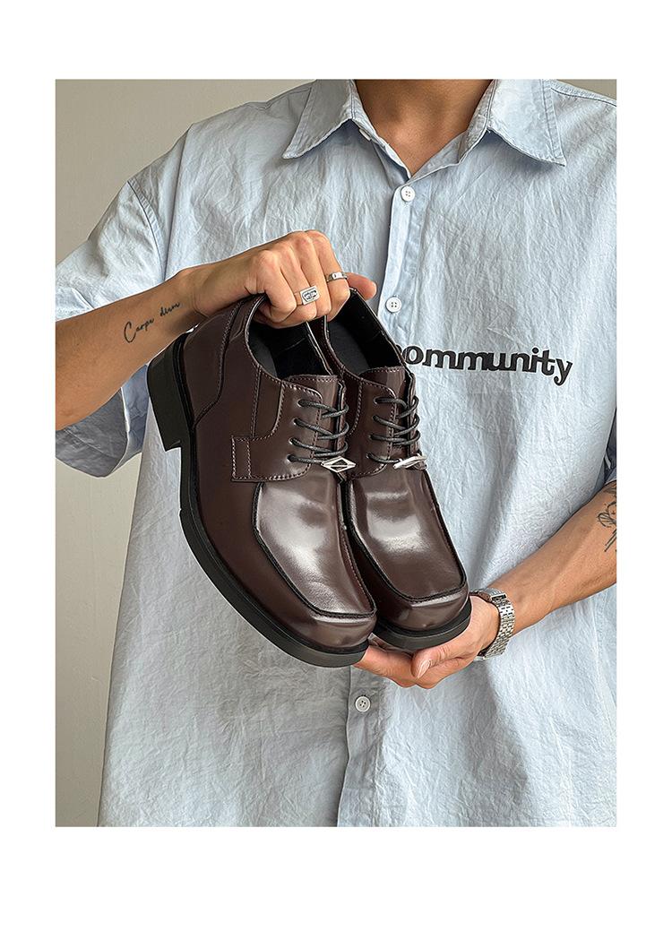 2026 Men's Square Toe Derby Shoes, Niche Trendy Casual Business Formal Shoes, Versatile Dress Shoes for Office & Daily Wear