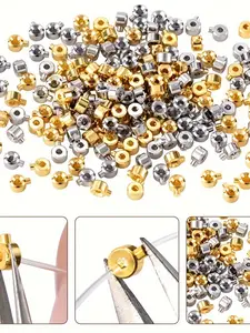 10pcs Set DIY Jewelry Accessories, Stainless Steel Chain Connectors, Fashion Designer Supplies, Handmade Craft Essentials