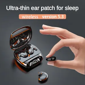 Sleep earplugs, in ear headphones for side sleepers, wireless earplugs with lightweight noise reduction, comfortable fit with LED power display, invisible headphones suitable for sleeping, working, hiking, perfect gift