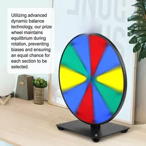 Pionites 12-inch 10-slots Dry Erase Prize Wheel Tabletop or Wall Mount Fortune Spin with Whiteboard Marker & Eraser for Engaging Home Parties Trade Show Carnival Events