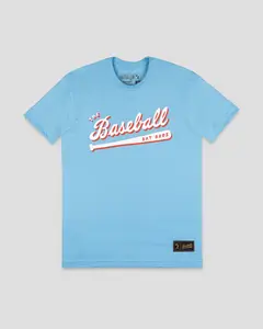 Bat Bros Script T-Shirt - Blue and Red