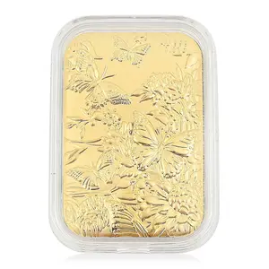 24K Gold Butterfly Family with Rose Embossed Sheet 10mg Del. in 10-12 Days