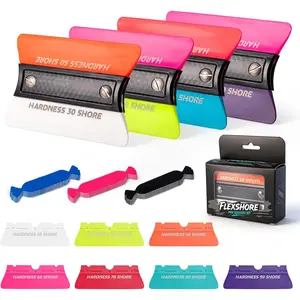 4-Pack  Vinyl Wrap  Kit, 7 Hardness  for Vinyl Removable Dual-Sided TPU  with 15 Pre-Cut Adhesive-Backed Felt Tapes, Professional Window Tint &  Wrap Tool Set