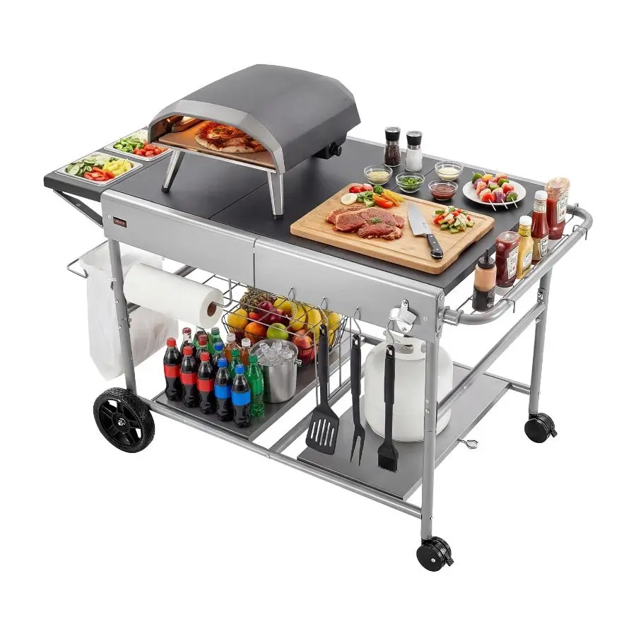 fathersdaygift VEVOR Outdoor Grill Cart, 36.4x 23.4x 1 inch Tabletop ...