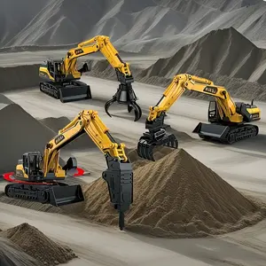 High Quality Inertial Engineering Car Grab Ball Machine Perfect for Family Interactive Toys Boys Birthday Gifts Christmas Gifts Remote Control Digger Rc Construction Vehicles