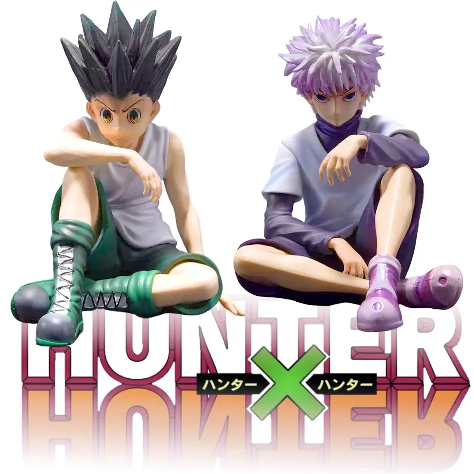Anime Full Time Hunter Killua Zoldyck Xiaojie GON · FREECSS Figurine Sitting PVC Model Desktop Collection OrnamentsToys Gift