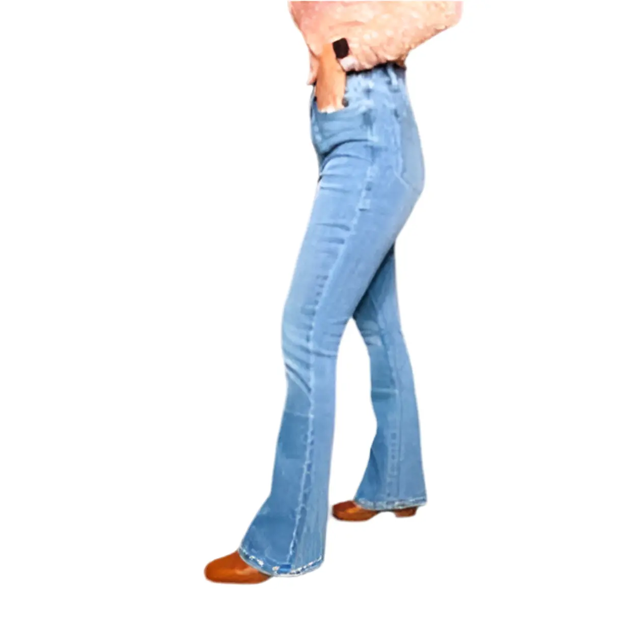 LuLaRoe Denim • High Waisted • Flared • Blue Denim