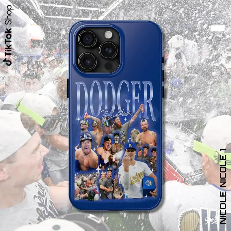 Los Angeles Daddies Phone Case, 2025 National League Champions Phone Cover, Baseball Game Day Suitable for iPhone 17-11 Pro Max/Plus and  Samsung Galaxy S23-25