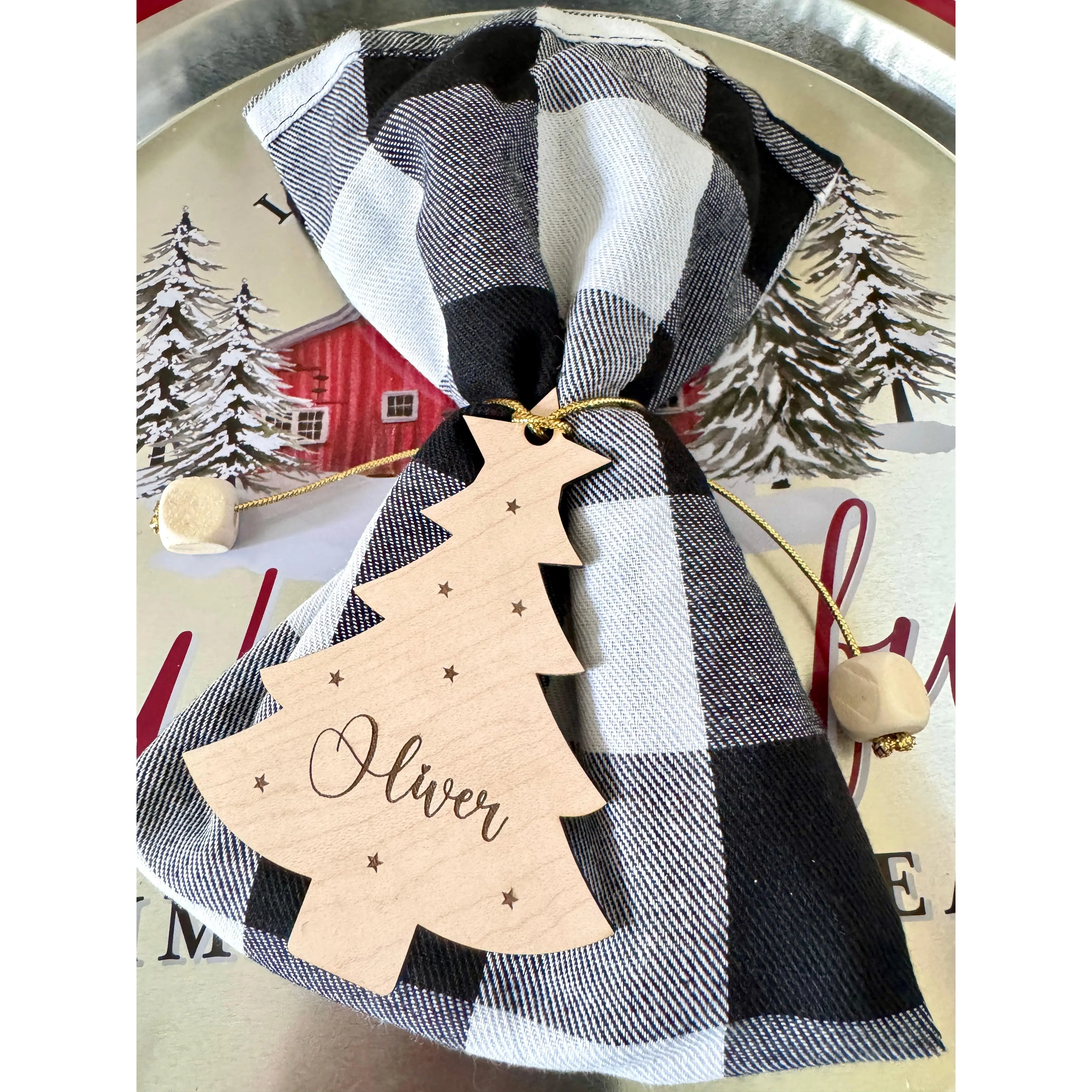Personalized Wooden Napkin Holders – Perfect for Thanksgiving, Christmas, and New Year