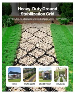 Gravel Grid 4 Inch Depth, 17.06 x 8.86 FT Ground Stabilizer - Driveway, Garden, Patio, Walkway, RV Parking 17x9 ft