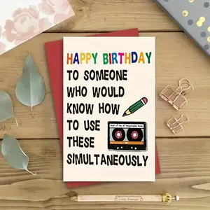 Funny Birthday Card, 1 Count Happy Birthday Card with Envelope, Birthday Gift for Friend, Family, Classmate, Teacher, Birthday Present, Party Supplies, Fun Party Cards, Greeting Card