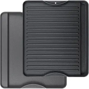 Reversible Grill Griddle for All Camp Chef 14" & 16" Stoves Cast Iron Griddle, for Camp Chef Explorer 2-Burner Stove,3-Burner, Single Burner Outdoor Stove,