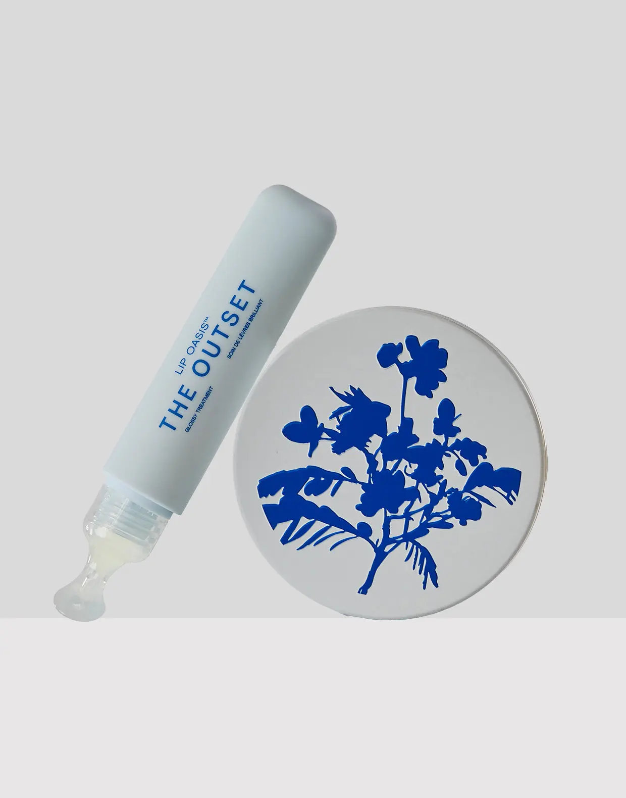 The Outset Glow & Go Duo - Squalane Infused Glossy Lip Treatment & Multi-Tasking Balm Set with Free Durable Canvas Tote for Radiant Skin Essentials Travel-Friendly Vegan Cruelty-Free
