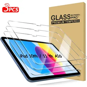 3-piece Tempered Glass Screen Protector, Tempered Screen Film, Tablet Protector, Compatible with Apple iPad 10.9inch 10th Generation 2022) / iPad 11inch 11th Generation (2025), A16 Chip Screen Protector