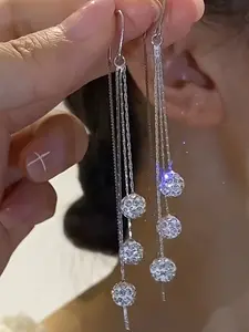 Elegant Women's Dangle Earrings with Copper Chain, Casual Style, High Quality Earrings, Perfect Gift for All Seasons, Daily Wear Jewelry