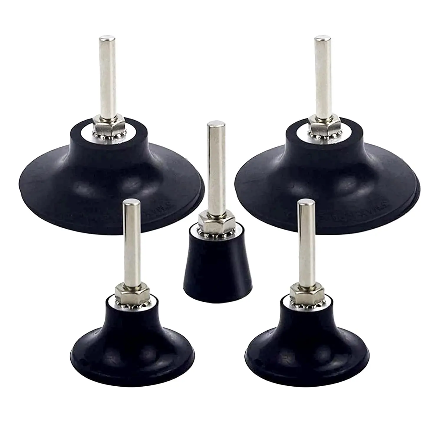 5 Pack Disc Pad Holder, Universal Quick Change 2 Inch 3 Inch and 1 Inch Disc Holder with 1/4" Shank for Die Grinder Accessories Polishing Round Rotating Tools