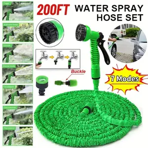 25FT-75FT Expandable Magic Hose Lightweight Design Durable Materials 7 Water Spraying Functions Gun Home Garden Watering Tools