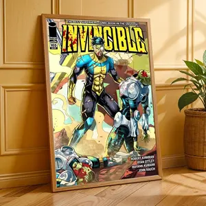 Invincible Anime Poster, Mark Grayson Superhero Art Print, Comic Book Wall Decor, Gift For Fans