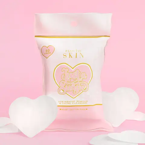 P.Louise Heart Micellar Water Pads, Gentle Facial Makeup Remover Water Cotton Pads for Cleansing