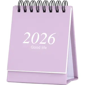 Mini Desk Calendar 2026-2027, January 2026 until July 2027, Small Desk Calendar Standing Flip Monthly Calendar -Wire Binding with Stickers for  Office School ()