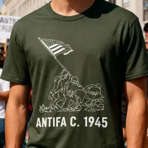 Antifa C. 1945 T-Shirt, Patriotic Anti Fascist Liberty Tee, Protest Resist T-Shirts, Antifa Circa Resist, Protest Tee, Full Sizes, Full Colors