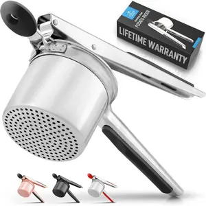 Zulay Kitchen 15oz Heavy Duty Potato Ricer - Stainless Steel Masher & Press for Perfect Mashed Potatoes - Durable Kitchen Gadget