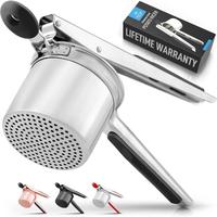 Silver with Black Handle