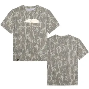 American Fetcher Mossy Oak Printing On Original Bottomland Camouflage Camo T-Shirt – Soft & Breathable Tee