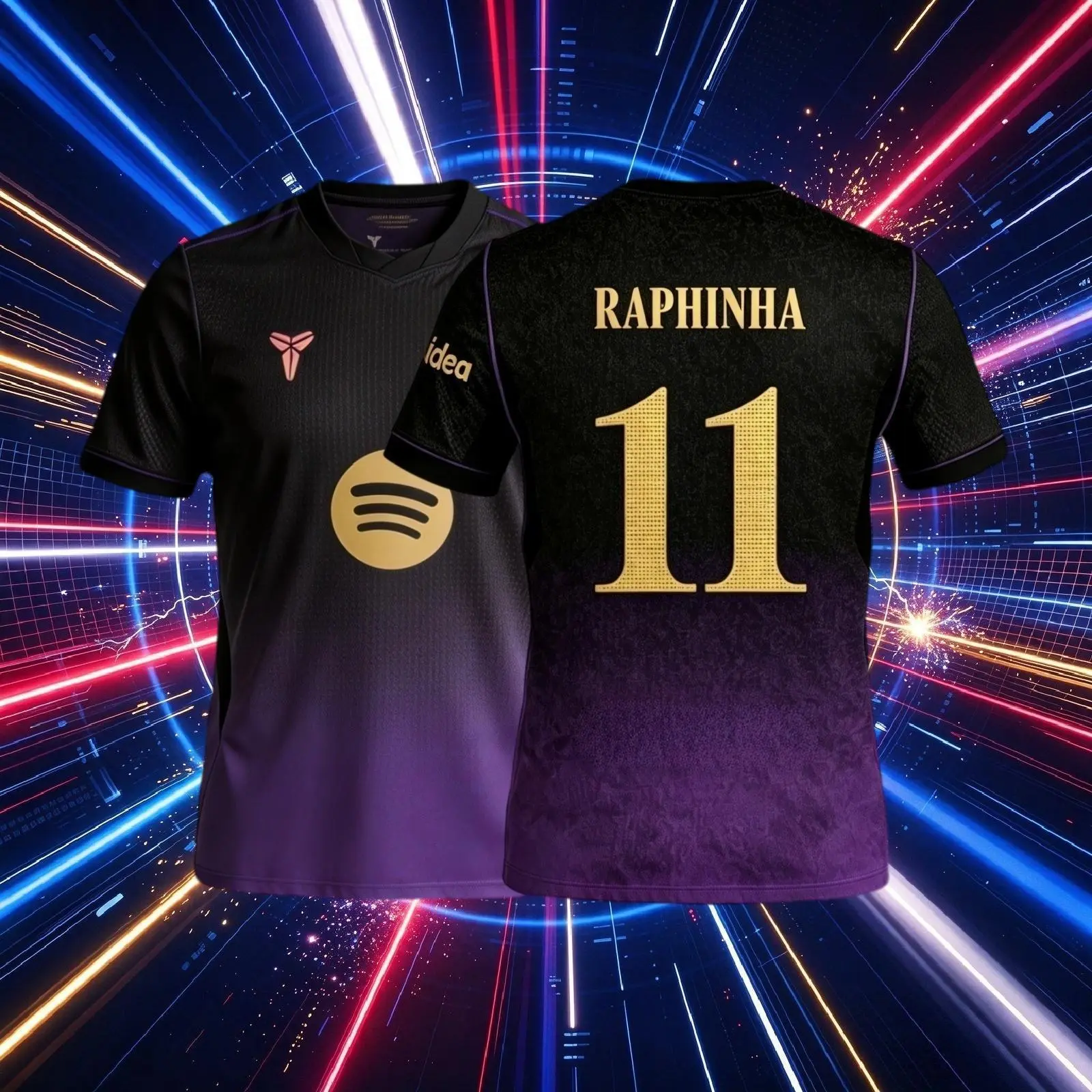 Raphinha 26 27 Away Black And Purple Short Sleeve Soccer Jersey Fans Version Raphinha 26 27 Away Black And Purple Short Sleeve Soccer Jersey Fans Version