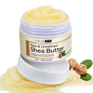 Atoany Natural Shea Butter Cream, Moisturizing & Hydrating Skin Balm, Rich in Vitamins, Deep Nourishment for Dry Skin Care Routine