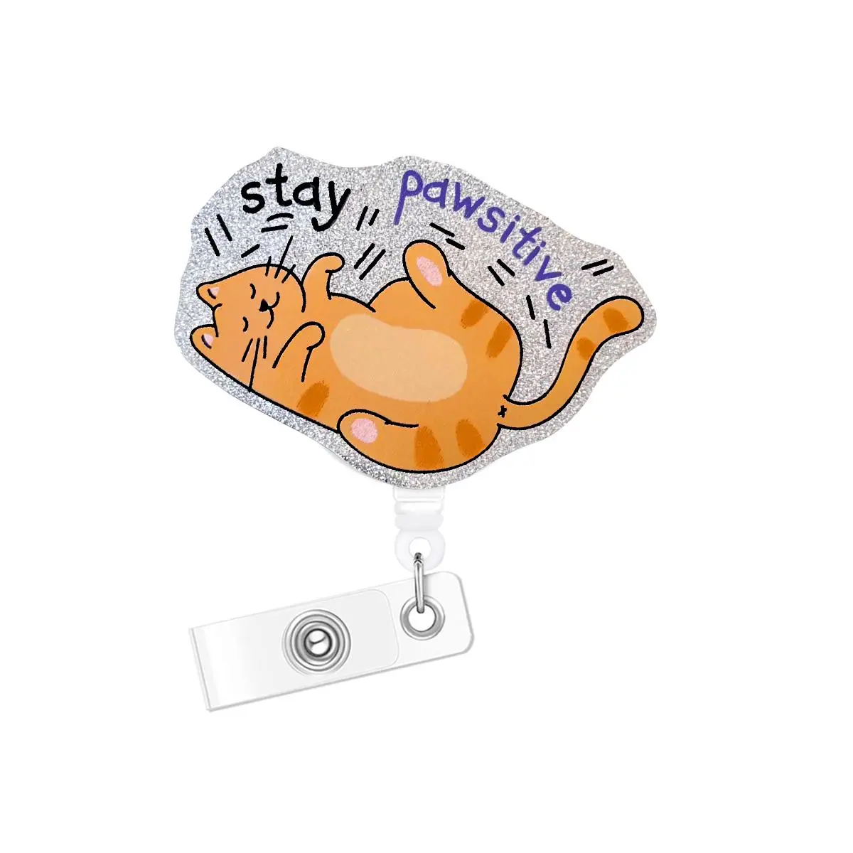 Cute Cartoon Pattern Acrylic Badge Holder, Animal Shaped Badges, 1 Count/16pcs Retractable Name Badge Holder for Nurse Doctor Student Worker Volunteer, Medical Badge Holder, Office Supplies, Nursing Student Badge Reel, Nurse Badge Reel