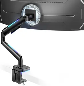 Ultrawide Monitor Arm for 17-49'' Heavy Duty Screen up to 44Lbs, Black ARES WING