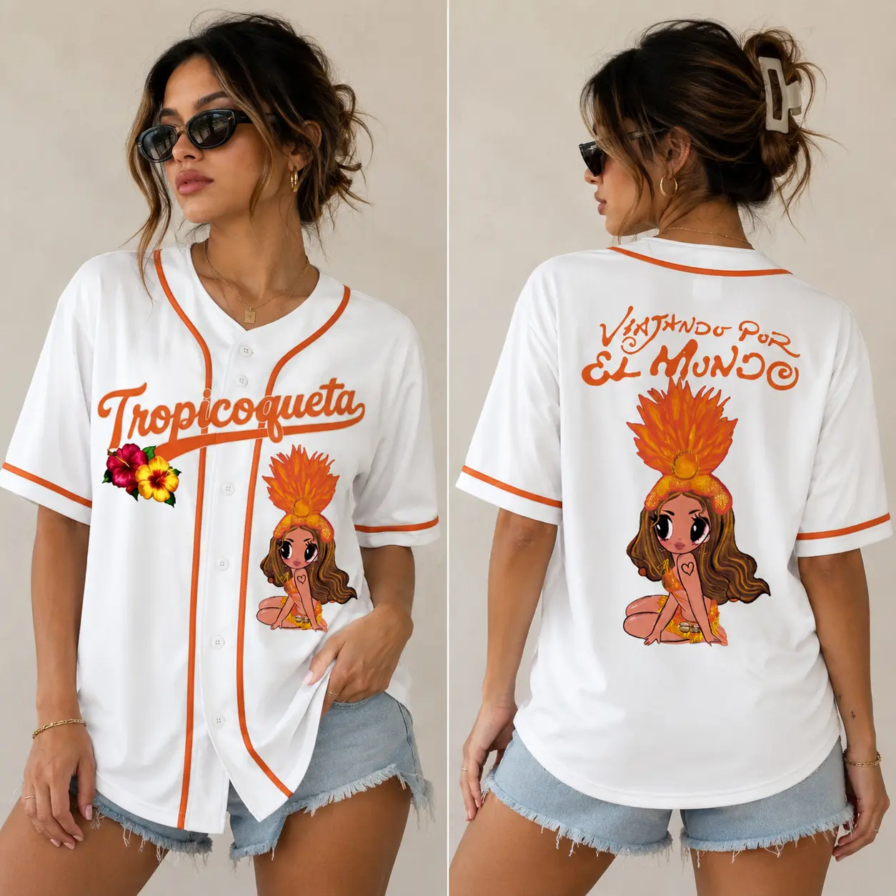 4 Styles KKroI Jersey, Viajando Por El Mundo Tour Inspired Baseball Jersey, Tropicoqueta Shirt, Latin Concert Outfit, 2026 Tropitour Jersey For Both Women Men