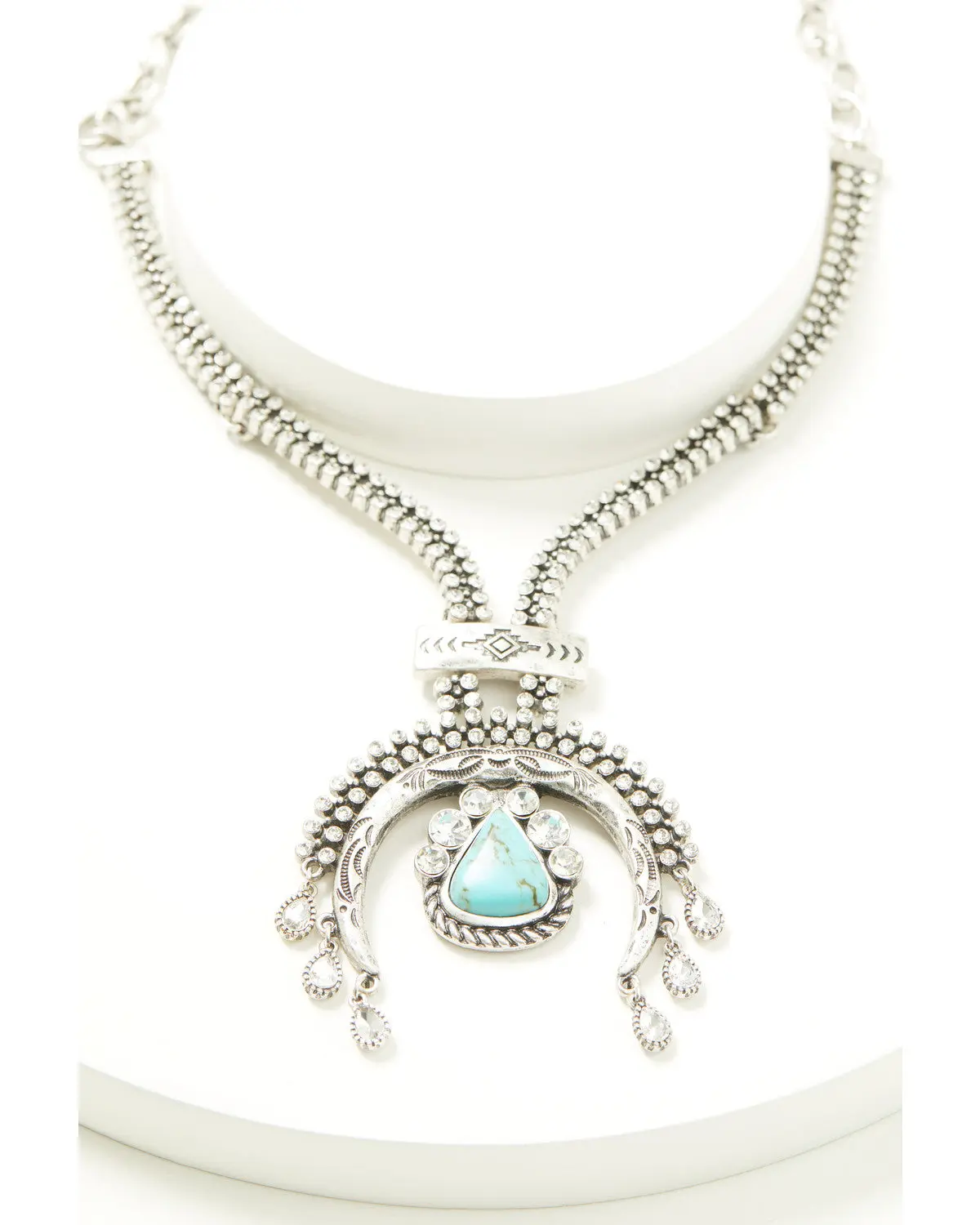 Suncrest Rhinestone Squash Blossom Necklace